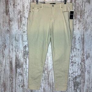 Lauren Ralph Lauren Curvy Mid- Rise Skinny Leg - Size 18W